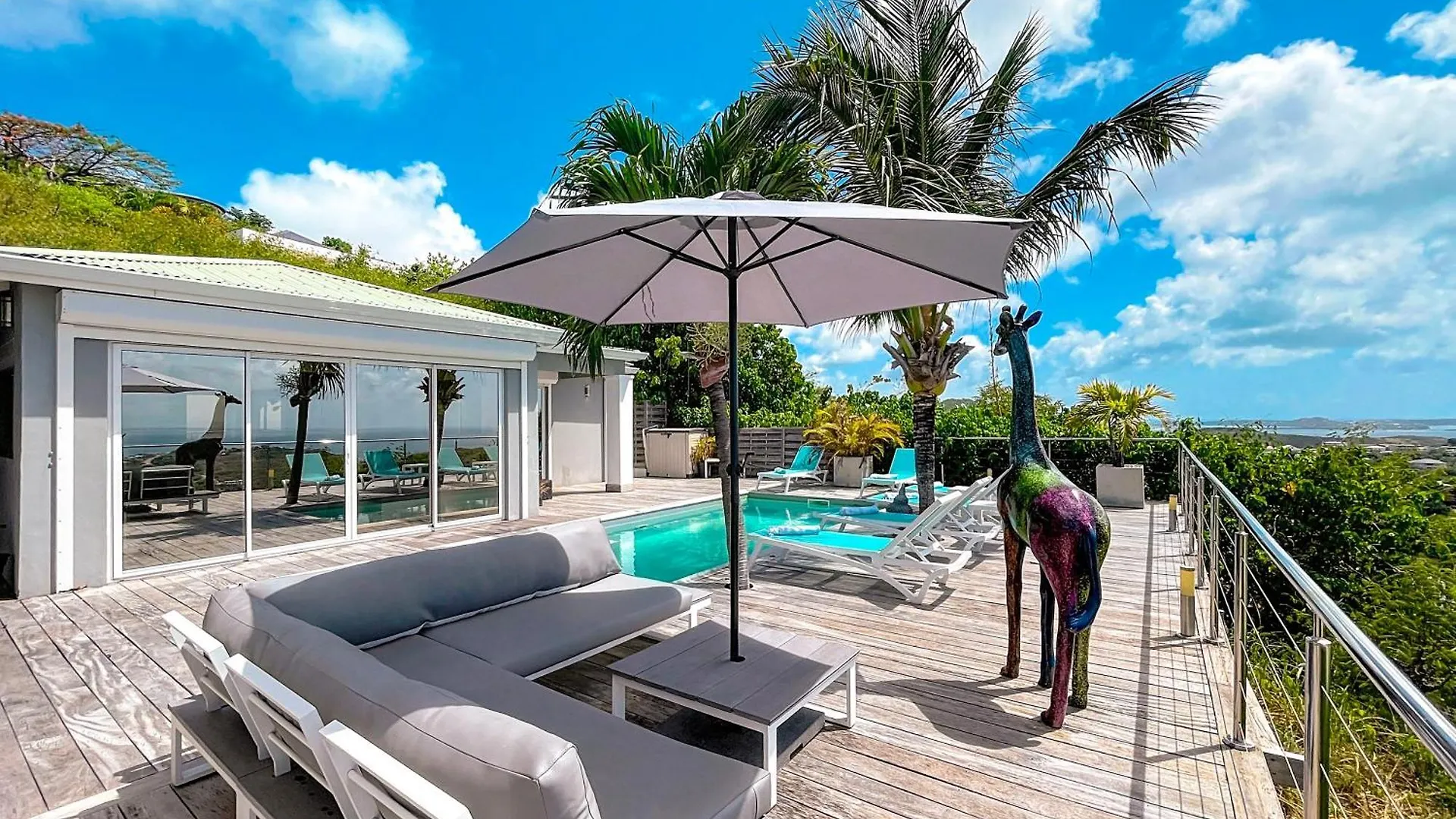 Villa Sea View, 5 Min From The Beach, Overlooking The Caribbean Sea, Private Pool La Savane